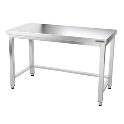 Table de travail en inox PREMIUM - 1400x600mm - avec fond de base & entretoise	