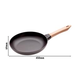 STAUB | PANS - Koekenpan met houten handvat - Ø 240mm - Gietijzer - Zwart
