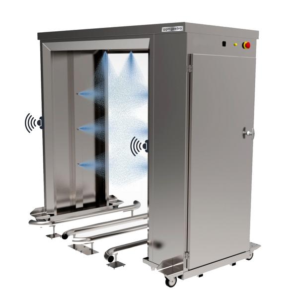 Desinfectiestation voor winkelwagens - 50W - RVS - 36L - 1830x850x1640mm