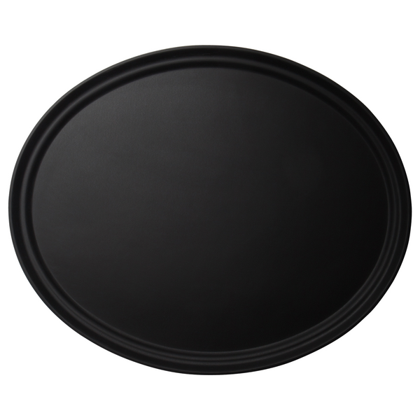 (6 db) CAMBRO | CAMTREAD® - Üvegszálas tálca - ovális - 735x600mm - alacsony profil - fekete