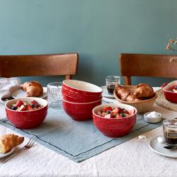 STAUB | CERAMIQUE - طقم أوعية 4 قطع - قطر 120 مم - سيراميك - أحمر كرزي 