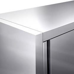 Zidni viseći ormarić od nehrđajućeg čelika PREMIUM - 600x400 mm - Sa krilnim vratima - 650 mm visine