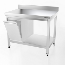 Worktable Stainless steel PREMIUM - 1000x600mm - with undershelf & upstand