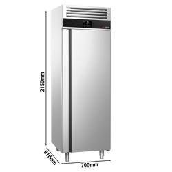 Armadio frigorifero in acciaio inox PREMIUM - GN 2/1 - 700L - +8°C - con 1 porta - ventilato; LED; Griglie Portanti