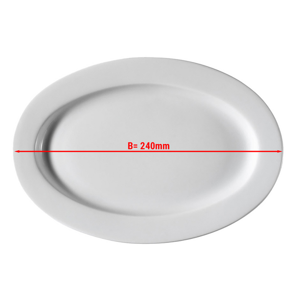 (24 db) PERA Fehér - Tányér ovális - Ø 24 cm