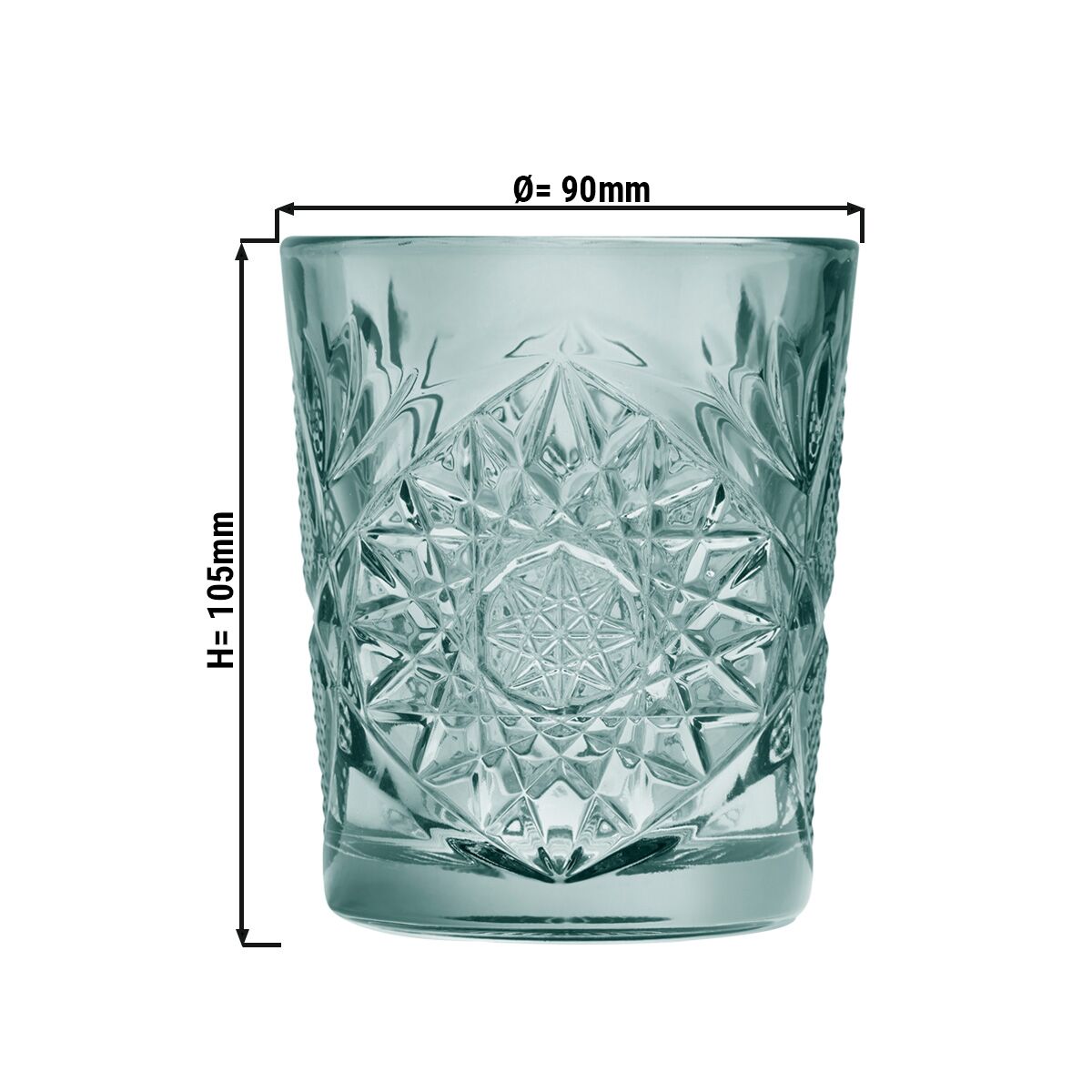 (6 stuks) Universele drinkglas - HOBSTAR - 350 ml - Geel