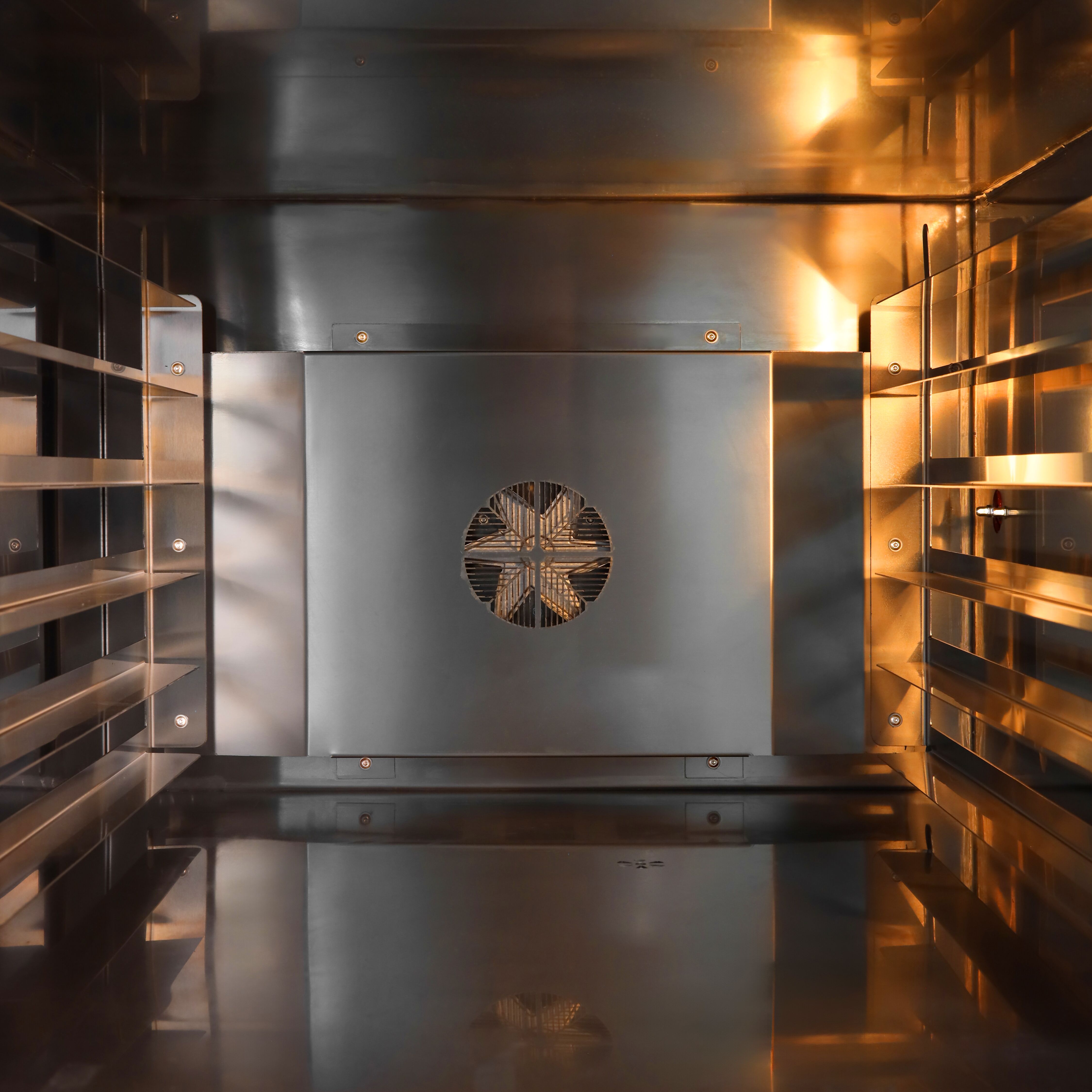 Électrique Four à convection avec injection d’eau - Écran tactile - 2 chambres de cuisson - 10 niveaux 600x400mm - Acier inoxydable - Noir - avec armoire de fermentation - sans plaques
