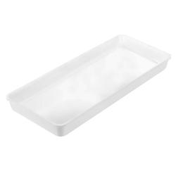 Rechteckige Präsentationsschale - Kunststoff - 530x200x40mm - Weiß