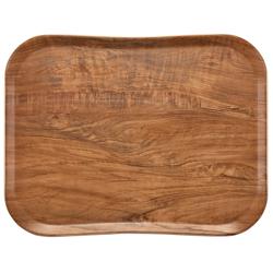 (12 adet) CAMBRO | CENTURY™ - Fiberglas tepsi - GN 1/2 - ahşap efektli zeytin kahverengisi - pürüzsüz