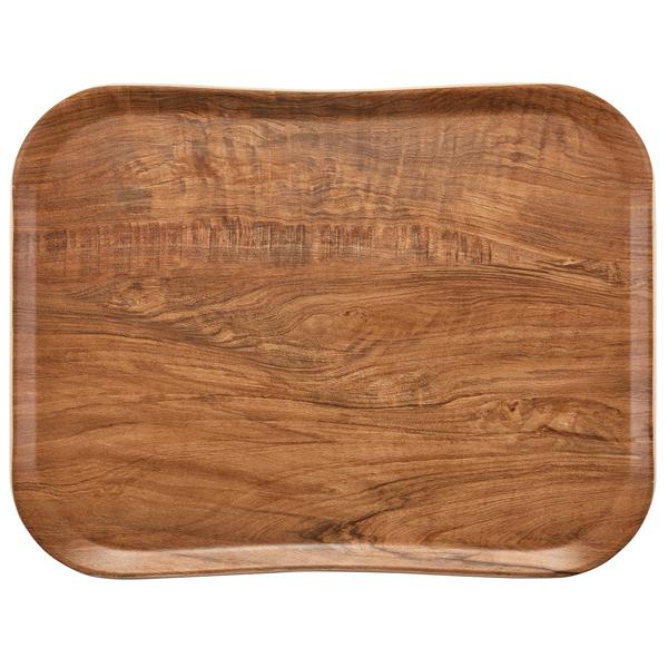 (12 stuks) CAMBRO | CENTURY™ - Glasvezel dienblad - GN 1/2 - Olijfbruin houtlook - Glad