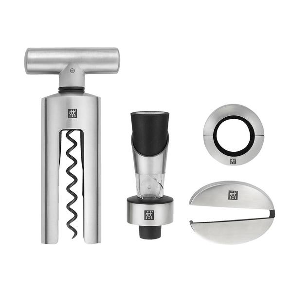 (4 pieces) ZWILLING | Sommelier Corkscrew & Wine Opener Set – Stainless Steel - Gift Box