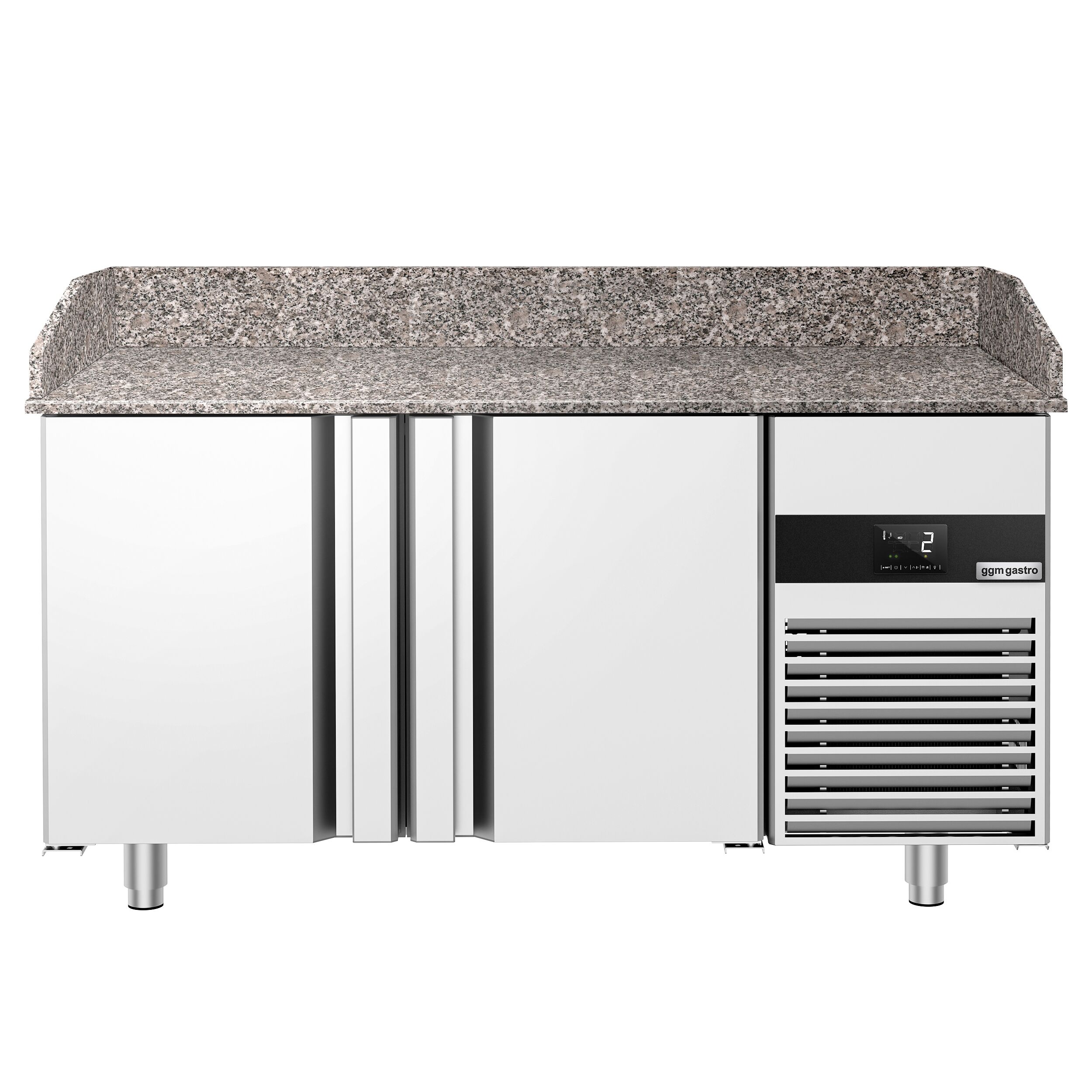 Table réfrigérée pour pizza PREMIUM - 1550 x 800 mm - avec 2 portes