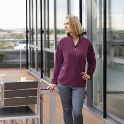KARLOWSKY | Women's Workwear Fleece Jacket Warm‑Up – Aubergine - XL - Recycled Polyester