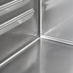 Armadio congelatore in acciaio inox PREMIUM - GN 2/1 - 1200L - fino a -22°C - con 2 porte - ventilato; LED; telaio porta riscaldato; monoblocco