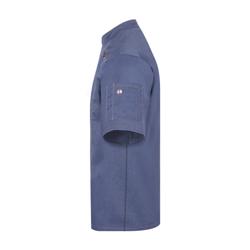 KARLOWSKY | Kurzarm Kochjacke Jeans-Style - Vintage Blue - Größe: 50