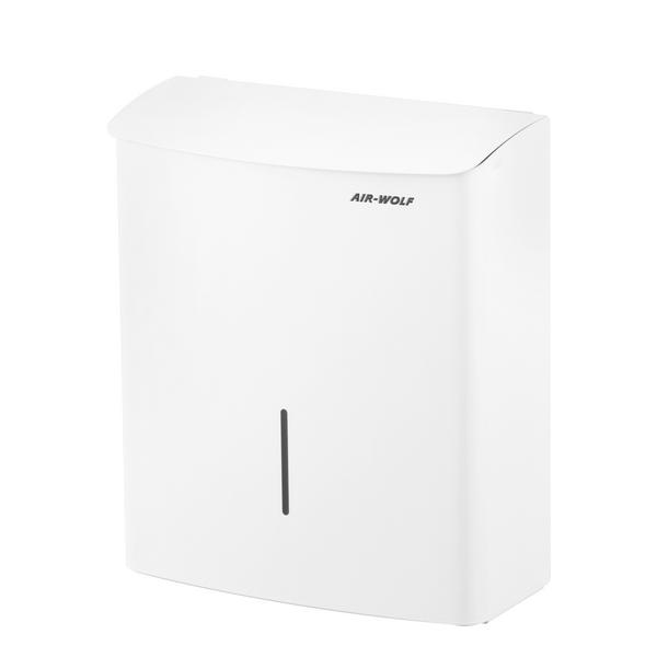 AIR-WOLF | Kosz na odpady higieniczne – 10 l – stal nierdzewna biała