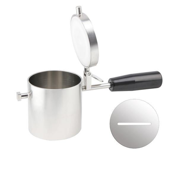 Ice Cream Press Lasagna Mould – Stainless steel - 225×80×100 mm - with lid, plunger & sealing ring