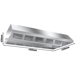 Hotă pentru tavan 1,4 m - cu motor, filtru şi lampă