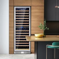 Şarap Dolabı - Paslanmaz Çelik Kapı - 2 bölgeli - 450L - en fazla 160 şişe - TR