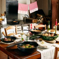 STAUB | BRAISERS - Sauteerpan met Chistera Drop Structure - 280mm - Gietijzer - Basilicumgroen