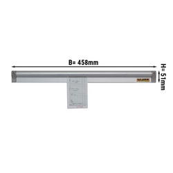 Barra de aluminio para comandas 458 mm
