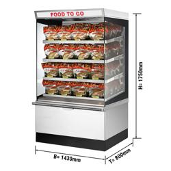 UBERT | Warmhoudvitrine - 1430x800mm - 4 verwarmde planken