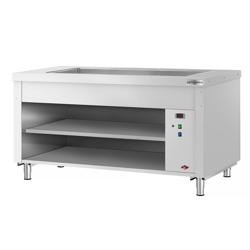 Buffédisk varm KOPENHAGEN - 1 560 mm - med vattenbad (bain marie) - för 4 GN 1/1
