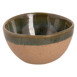 (6 pieces) Wisteria Stoneware Bowl Ø 75 mm – Green/Beige - Stackable