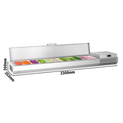 Opzetkoelvitrine PREMIUM PLUS - met LED-verlichting - 2300x353mm - 11x GN 1/4