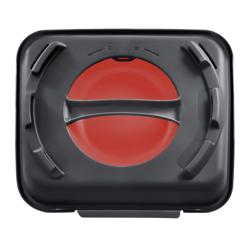 (20 stuks) Herbruikbare maaltijddoos - 600ml - 1-vaks - Antracietgrijs/Rood