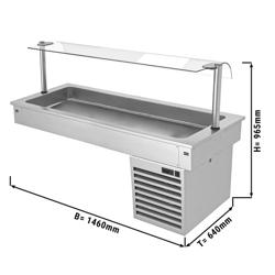 Vasca refrigerata da incasso drop-in - 1460mm - +2/+8°C - 4x GN 1/1 - 390W