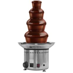 Fontana di cioccolato PROFESSIONALE - 150W riscaldamento + 80W motore - 4 livelli - Capacità max 5kg - Altezza 600mm - Ø330mm