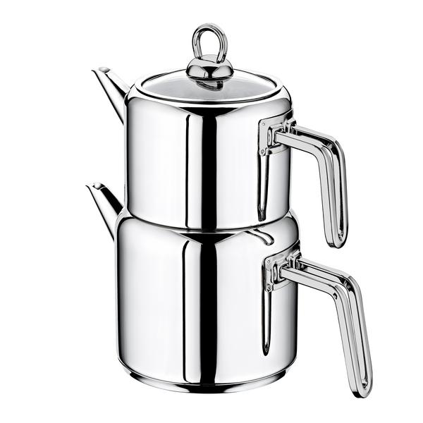 Théière - 1,3L - Acier inoxydable - compatible toutes plaques, y compris induction