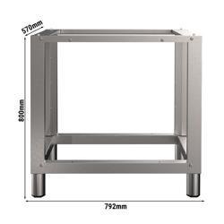 Support pour four à air chaud - 792x570x800mm - Inox - compatible avec HV560-1, HV560-2, HV505-1, HV505-2 & HV580-5 - sans porte-plaques