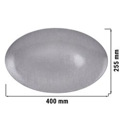 (2 pieces) SELTMANN WEIDEN | Rectangular Coupe Serving Platter – 400x255 mm - Grey - Porcelain