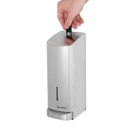 AIR-WOLF | Distributeur de savon et de désinfectant avec bouton-poussoir - 1200ml - inox 