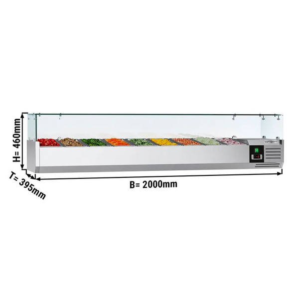 Soğutmalı Teşhir Ünitesi PREMIUM-  2000x395 mm - 9x GN 1/3