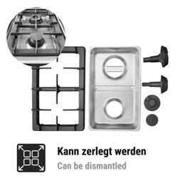 Set Üstü Gazlı Ocak - 28kW - 4 Gözlü