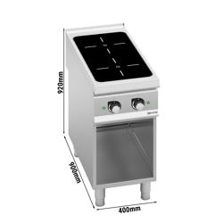 İndüksiyon Ocak PROFESYONEL - 10kW - 2 Gözlü - Açık Altlı