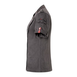 KARLOWSKY | Dames Koksjas Met Korte Mouwen - Denim Style ROCK CHEF®-Stage2 - maat: 36