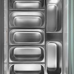 Glasscykel - 2665 mm - Statisk - med LED‑belyst parasoll/markis - för 7x 5 liter glasskantiner