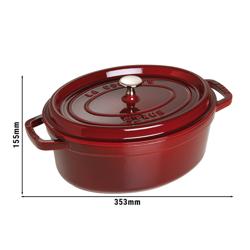 STAUB | LA COCOTTE - Cocotte - ovală - 290mm - fontă - roșu grenadine