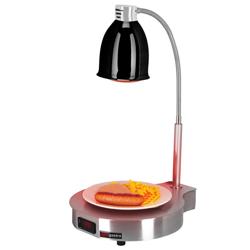 Plaque chauffante en inox avec lampe chauffante infrarouge - 650 watts