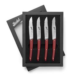 (4 st) BERKEL | Stekkniv - röd - blad: 110mm