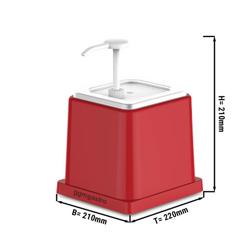 Distributeur de Ketchup / Sauces - 2 L - Polypropylène - avec Pompe