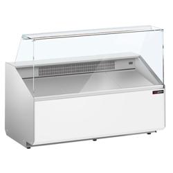Commercial Refrigerated Serve-Over Counter PREMIUM - 1955 mm - +2 to +6°C - panoramic glass - white front