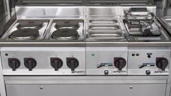 Station de cuisson mobile - 1600 x 850 mm - Hauteur : 1170 mm