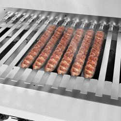 Holzkohlegrill - für Adana & Shish Kebab - für 15 autom. rotierenden Spießen