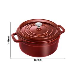 STAUB | LA COCOTTE - Cocotte - Ø 240mm - Fontă - Roșu Grenadine