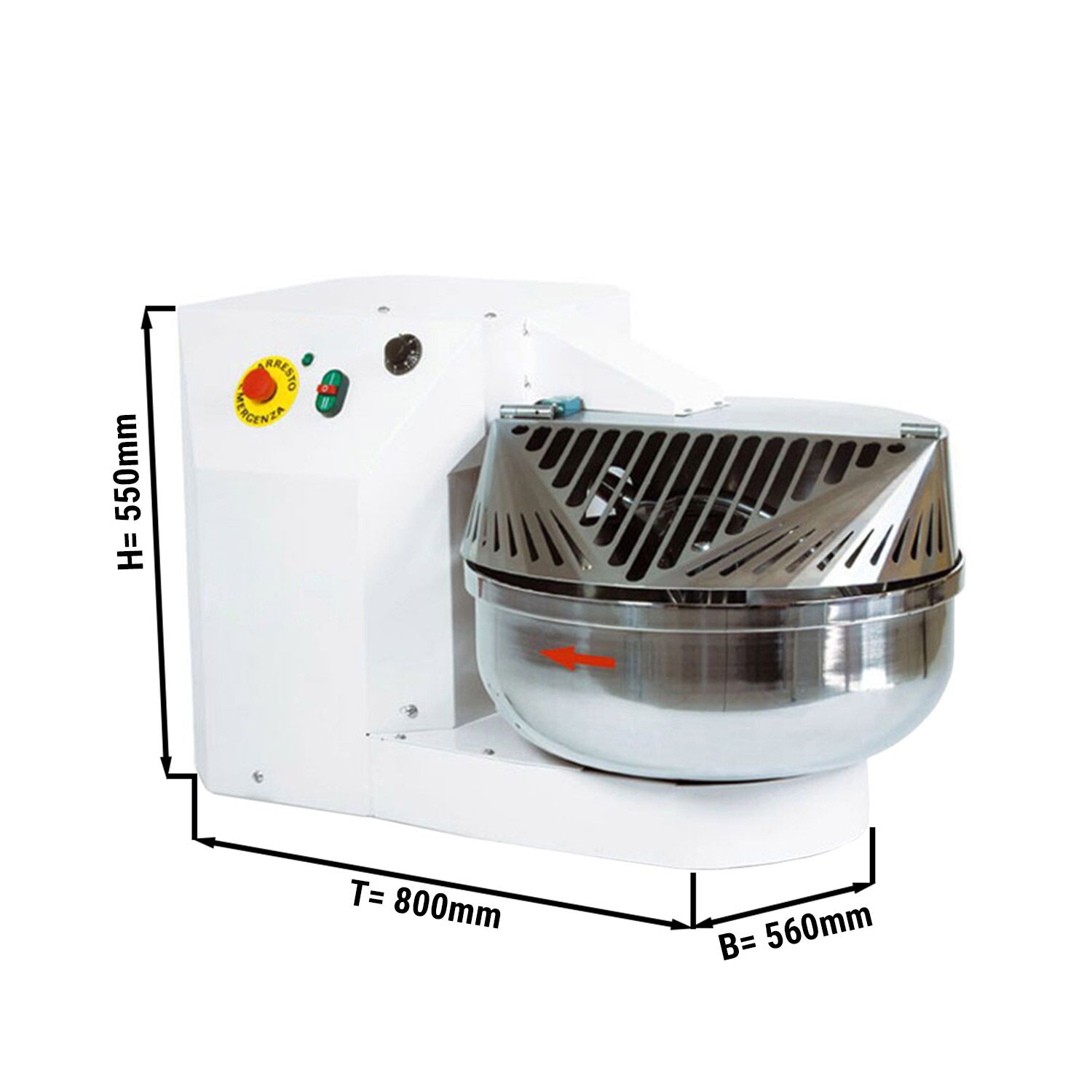 Dough mixer 25 kg 30 litres especially for pizza dough GGM Gastro